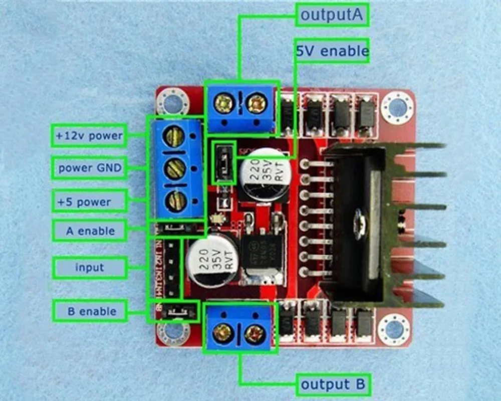 L298N Модуль двойной H Мост шаговый двигатель драйвер платы модули для Arduino умный автомобиль робот