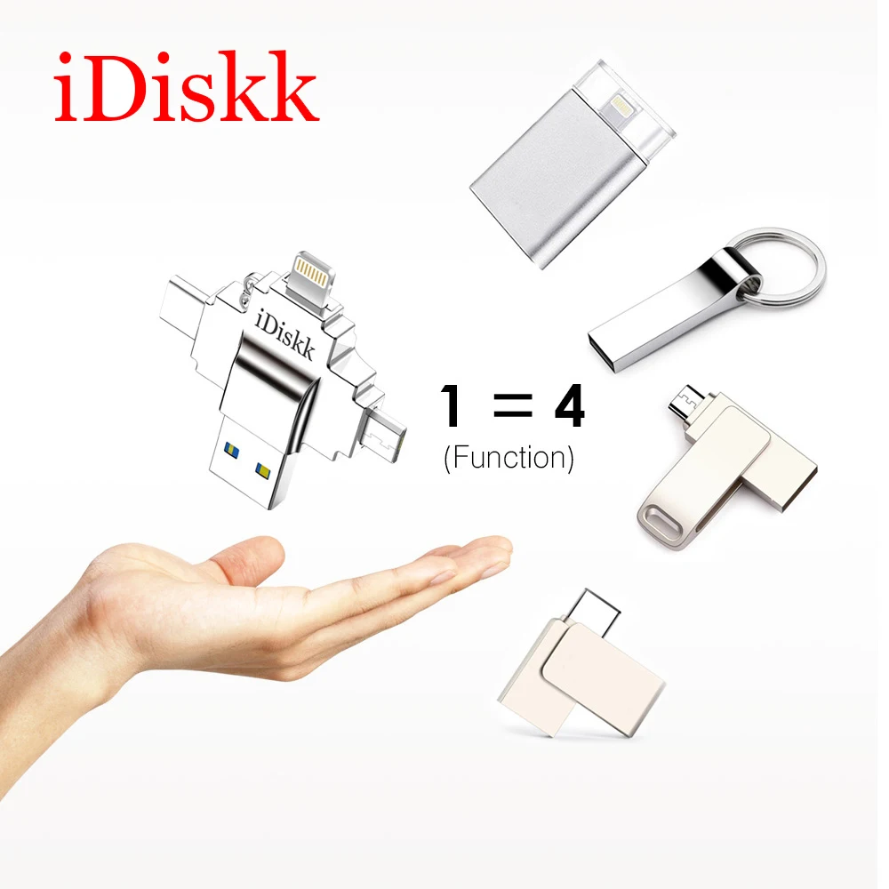 Флэш-накопитель IDISKK USB 3 0 4 в 1 высокоскоростной внешний накопитель для