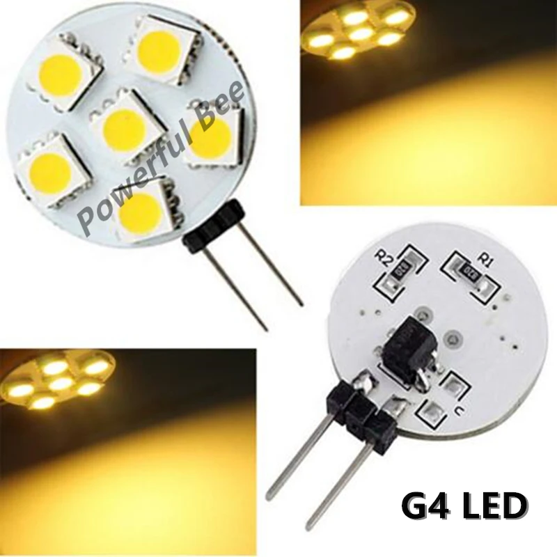 20 x G4 6SMD 1 Вт круглый светодиодный светильник домашняя лампочка прожекторов