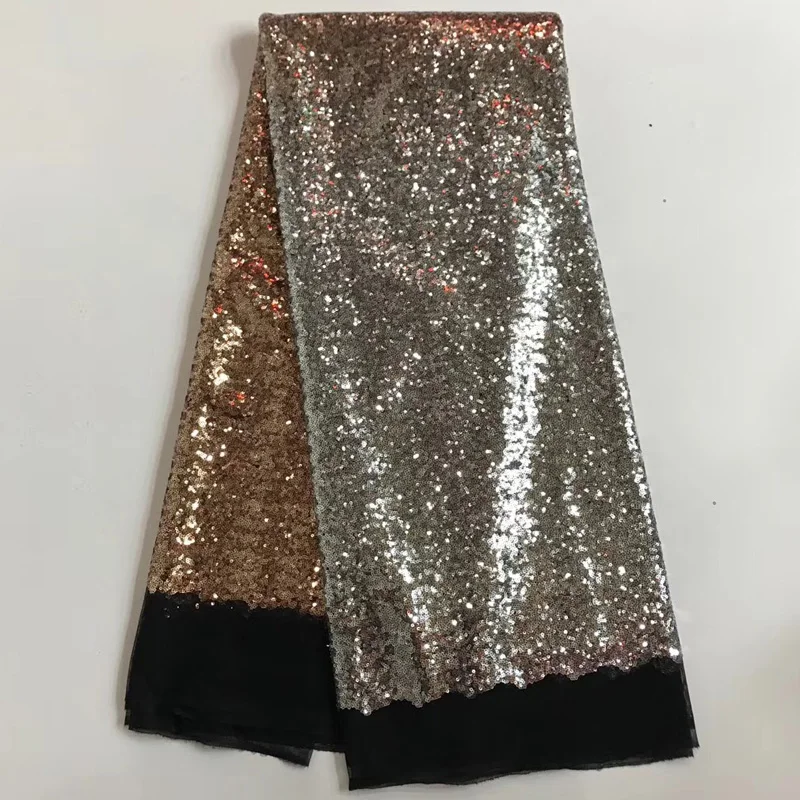 (5 ярдов/шт) высокое качество градиент Золотой Зеленый африканские пайетки