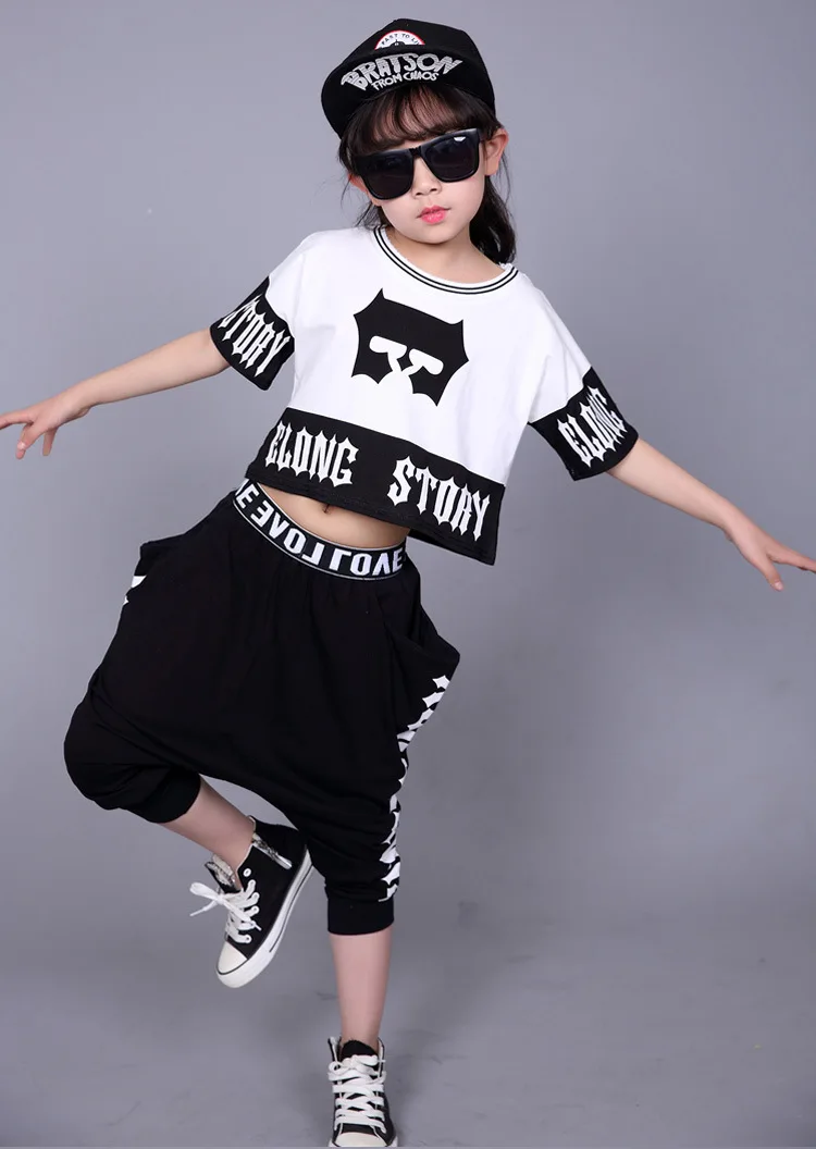 Girl Jazz Dance For Girls Street Costumes for Kids Hip Hop Dancing Performance Boys |