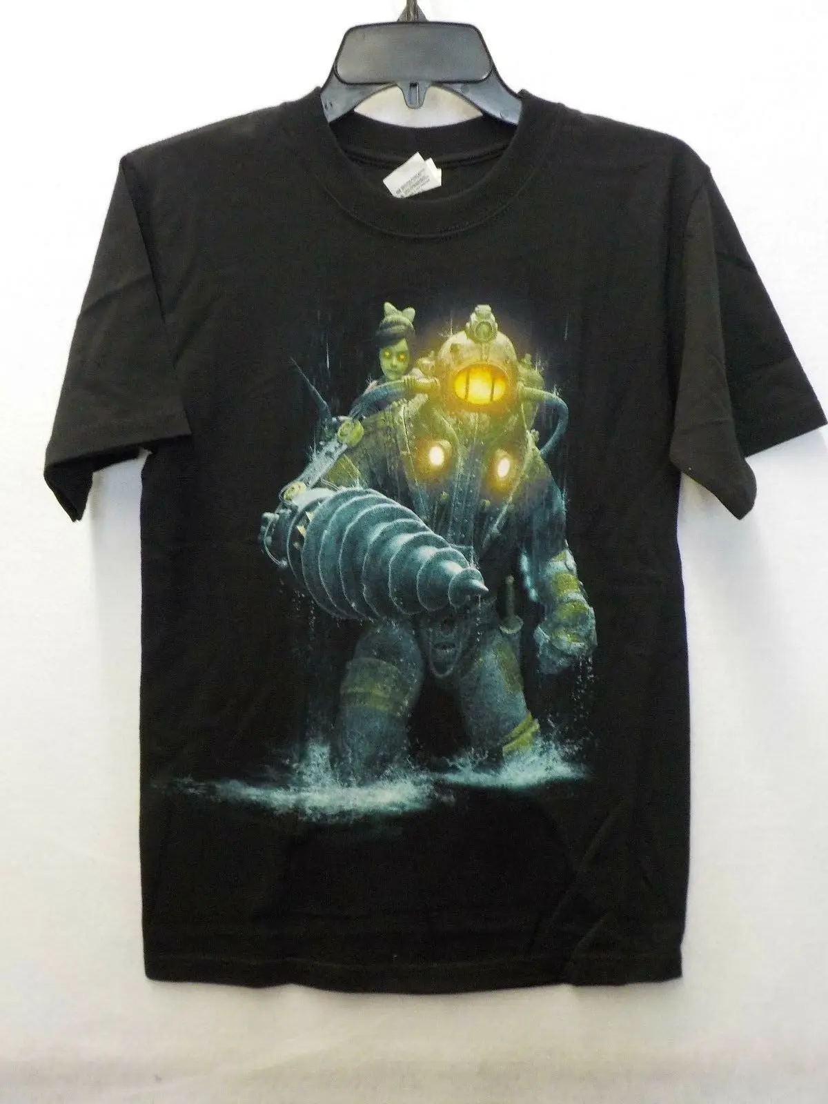 Мужские BIOSHOCK 2 черные Большие папа Графический короткий рукав футболка Новинка