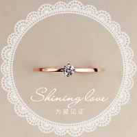 fine jewelry titanuim steel rose gold color ring cz crystal ring for women couple finger rings love wedding size3 9 r101