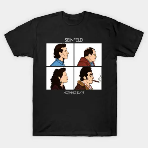 Мужская черная футболка Nothing Days Seinfeld модная повседневная унисекс | одежда