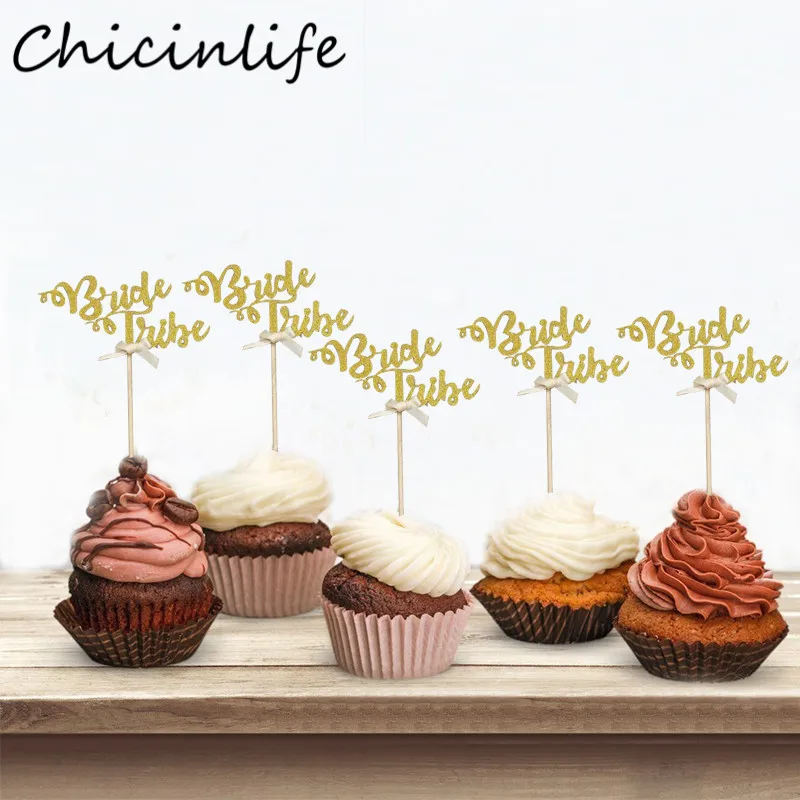 Chicinlife 10 шт. искусственные топперы для капкейков украшение девичника Свадебная