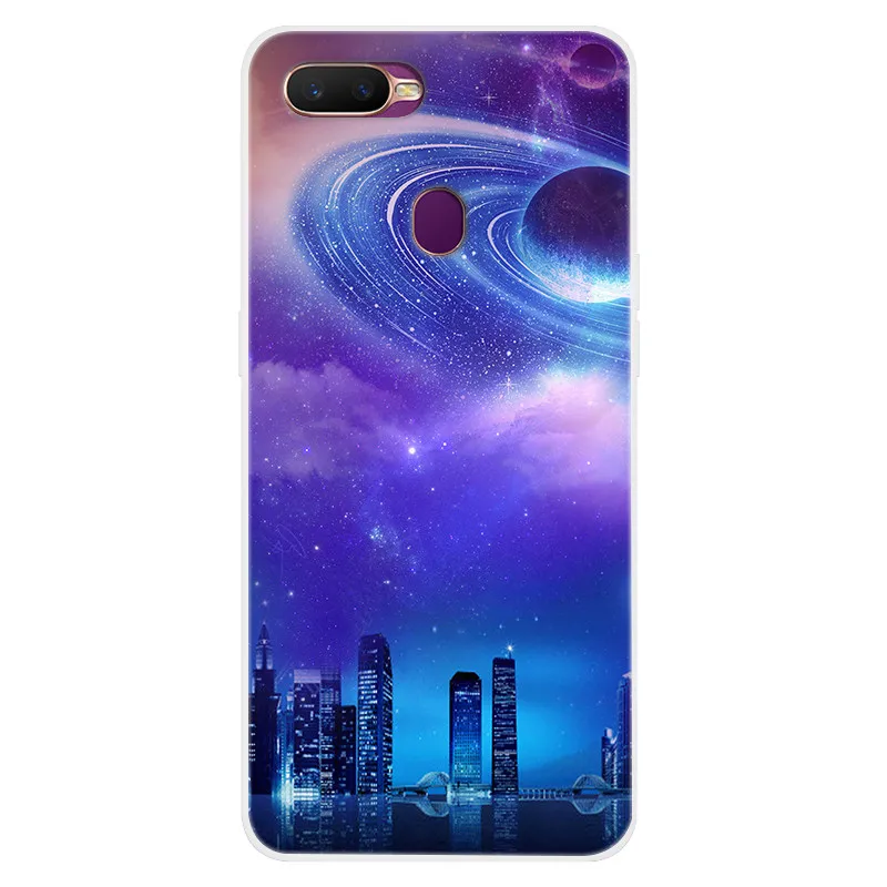 01 Силиконовый чехол для OPPO A7 Cover AX7 Soft Art Star Space Print Back чехол для OPPO A5S AX5S AX7 Pro A7 прозрачный чехол-бампер для телефона - Цвет: 01
