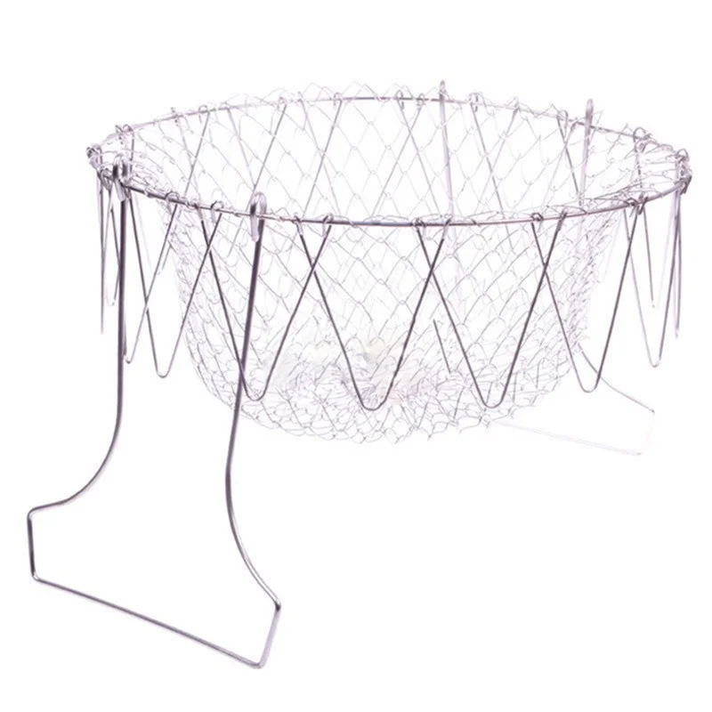 Practical Stainless Steel Anti-hot Chef Basket Home Kitchen Supplies (Silver) | Дом и сад