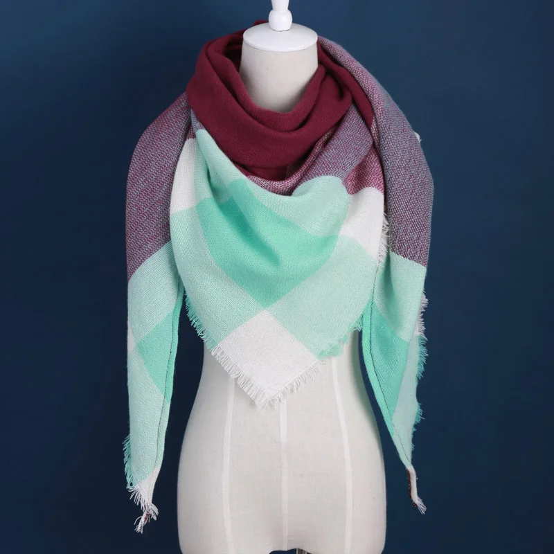 Za Зима люксовый Бренд Плед Кашемир Шарф Женщины Негабаритных Одеяло Wrap