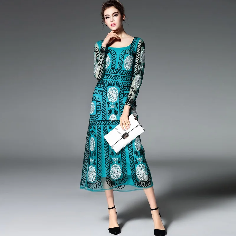 Новый бренд Китайский Стиль платье 2018 весна вечерние Vestidos женщина квадратный