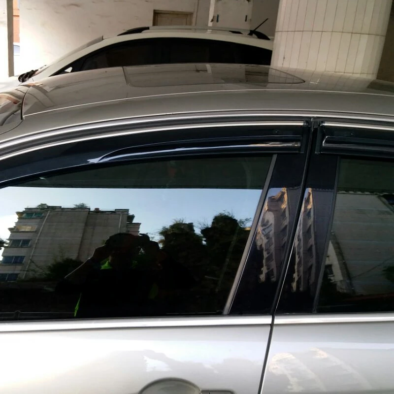 

For Citroen C5 2011-2015 Plastic Black Window Visor Vent Shades Sun Rain Deflector Guard Auto Accessories 4PCS/SET