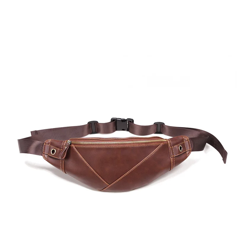 2019 Casual Leather Waist Bag Men Money Phone Fanny Pack Vintage Men's Belt Small Travel Packs Male | Багаж и сумки