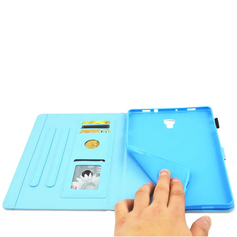 

Fashion Print Case For Samsung Galaxy Tab A A2 2018 10.5" T590 T595 T597 SM-T595 Cover Funda PU Leather Stand Shell+Film+Pen
