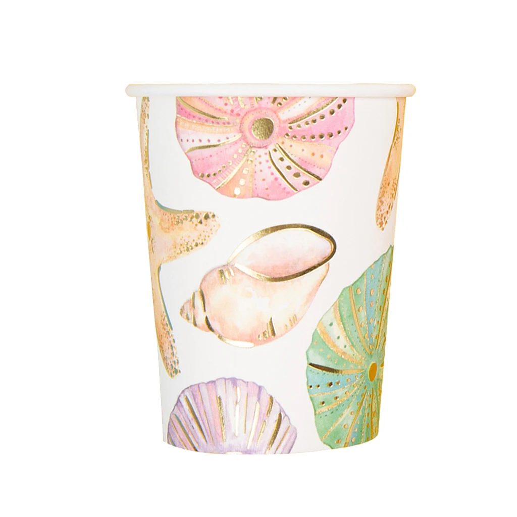 20 штук морская улитка одноразовые чашки посуда для вечеринки в честь дня