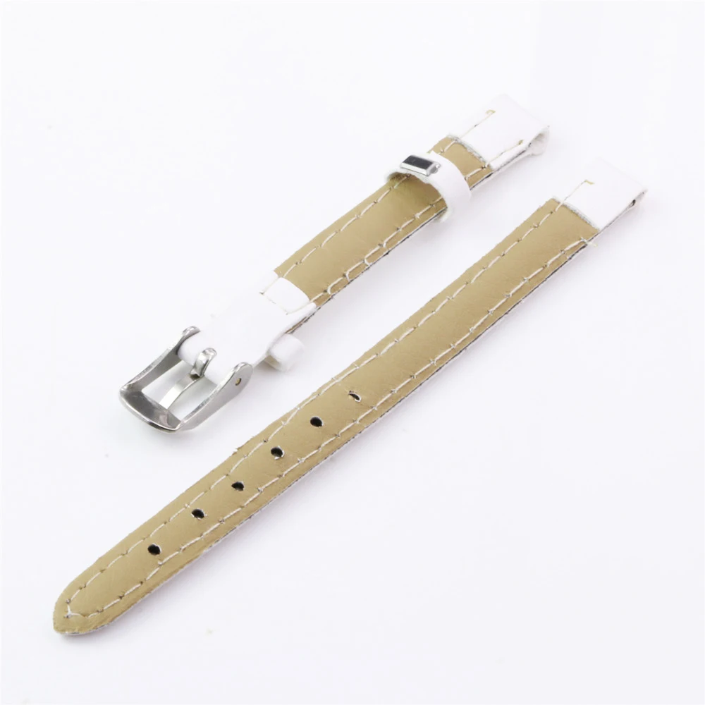 Сменный ремешок для часов из искусственной кожи однотонный белый 8 мм аксессуары