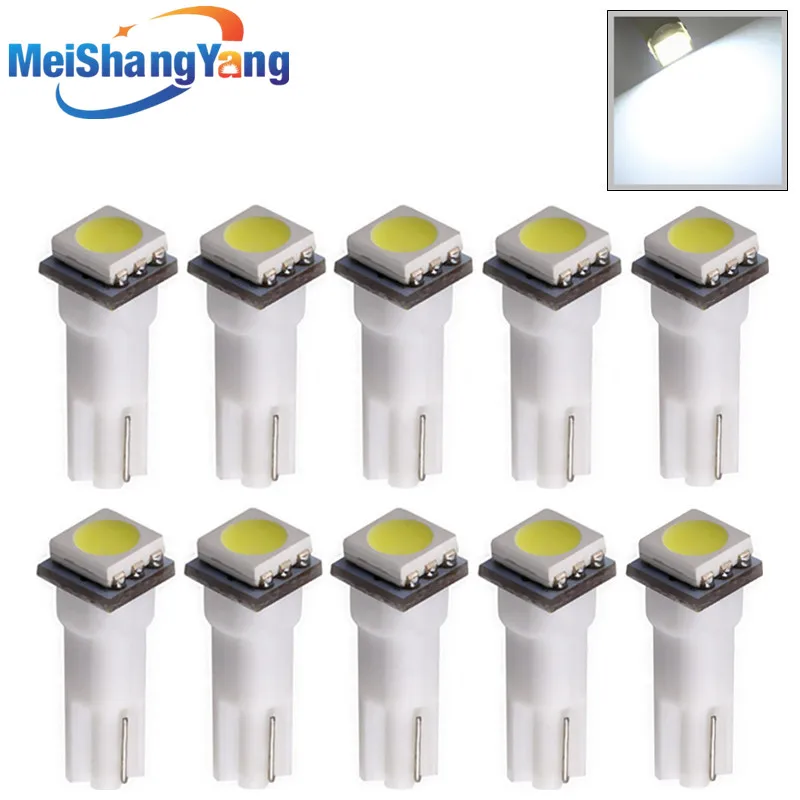 10 шт. T5 74 Белый 1 SMD 5050 Светодиодная лампа с клиновидным цоколем светодиодные лампы