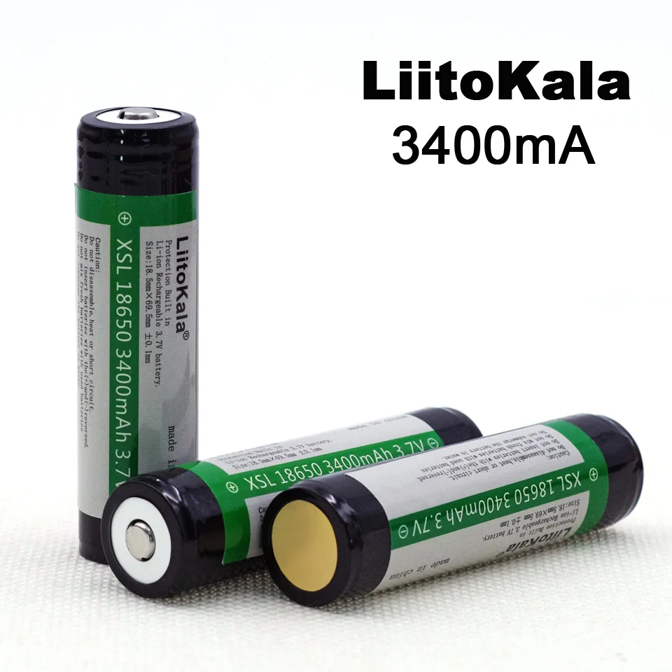 3PCS Liitokala 18650 3400mah 3.7V Lithium Battery for Flashlights plus protection board | Электроника