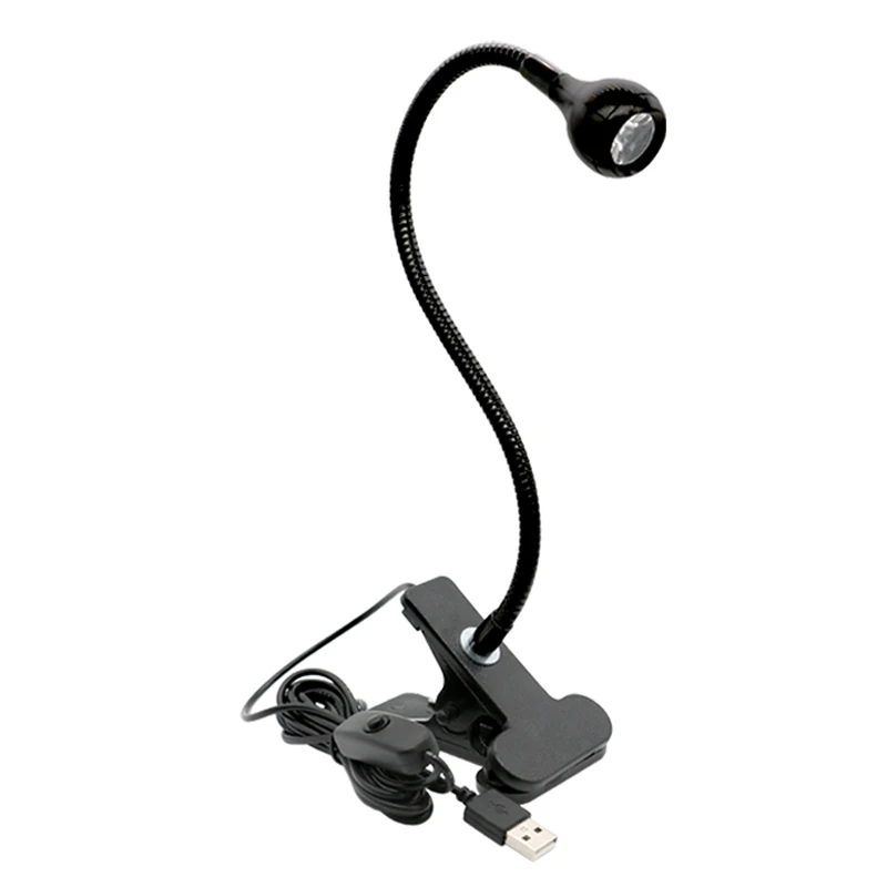USB светодио дный Гибкая светодиодная настольная лампа с зажимом для ноутбука