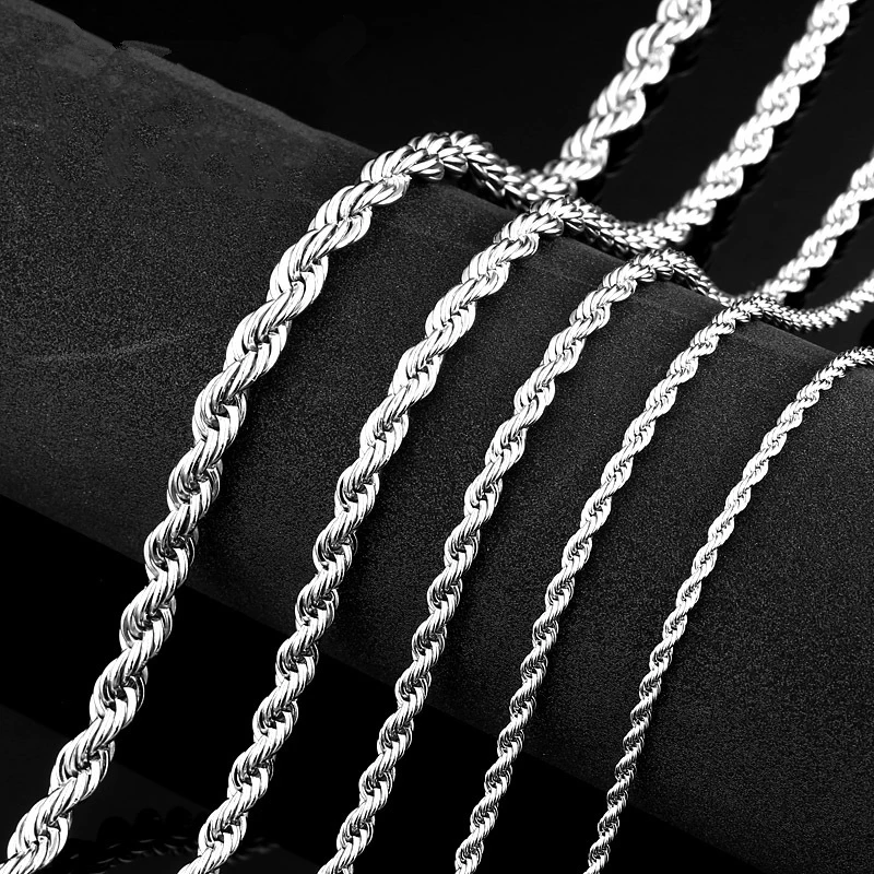 Мужская витая цепь DoreenBeads из нержавеющей стали 316 модные украшения 3 мм/4 мм/5 мм/6 мм