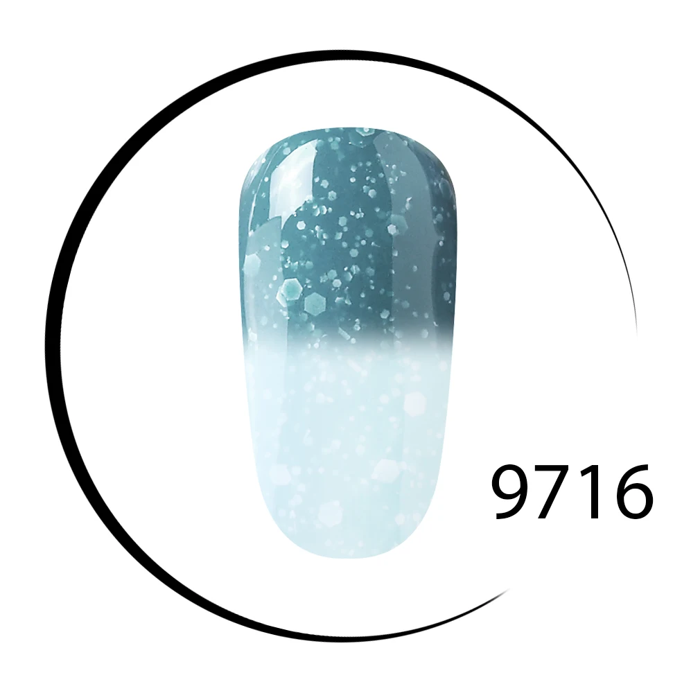 9716 Elite99 10 мл Снежный Хамелеон Гель 30 цветов температурный гель для изменения цвета лак для дизайна ногтей гель лак замачиваемый УФ светодиодный гель для дизайна ногтей - Цвет: 9716