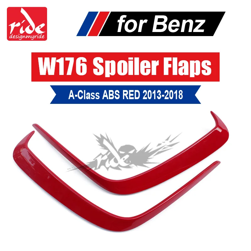 Подходит для Mercedes Benz W176 ABS красный задний бампер Canards a класс A180 A200 A250 A45 вид сзади Air