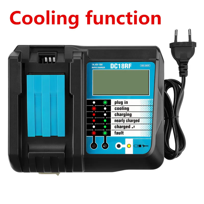 

Newest DC18RF Li-ion Battery Charger 3.5A Charging Current for Makita 14.4V 18V BL1830 Bl1430 DC18RC DC18RA Power tool with USB
