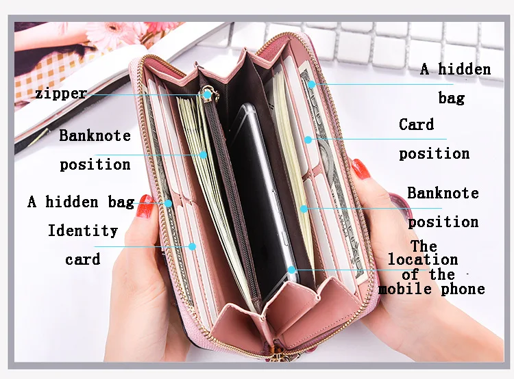 Длинный дизайнерский женский кожаный кошелек от известного бренда tessel кошельки