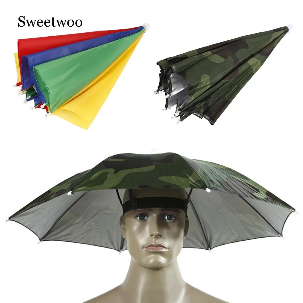 

Fishing Cap Outdoor Sport Umbrella Hat Hiking Camping Headwear Cap Head Hats Camouflage Foldable Sunscreen Shade Umbrella Hat