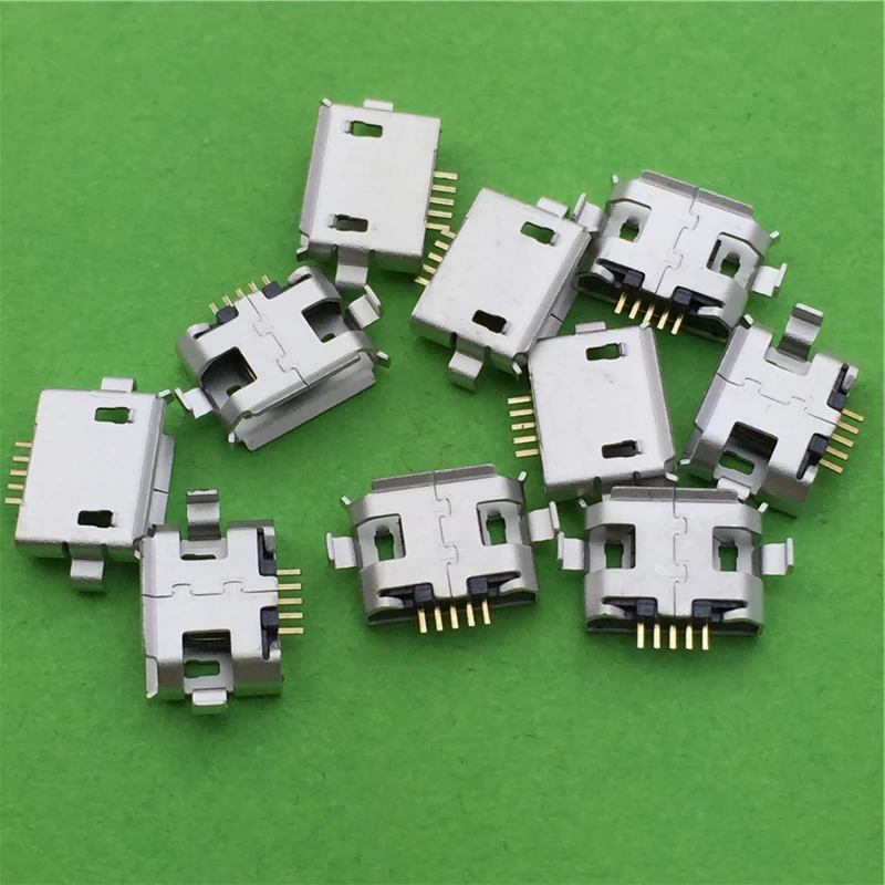 10 шт./лот Micro USB 5 контактный гнездовой разъем G31 кудрявый рот 2 фута для зарядки