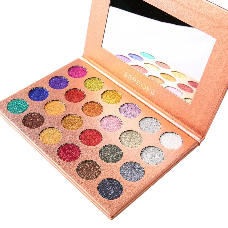 SEPROFE 35 Color Eyeshadow Pallete Gorgeous Silky Powder Professional Nature Make up Palette Smoky Warm Matte Shining Eye Shadow