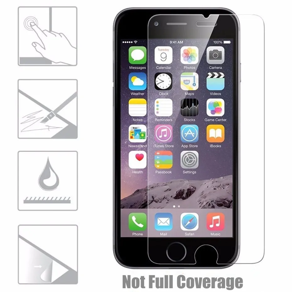 20 шт HD прозрачное 2.5D Закаленное стекло протектор экрана для iPhone 8 plus X 5 5S SE 6 6plus 6s 7