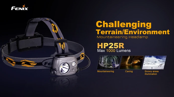 HP25R 1000 Люмен USB Rechargeble прожектор светодиодный налобный фонарь с Fenix 2600mAh|headlight