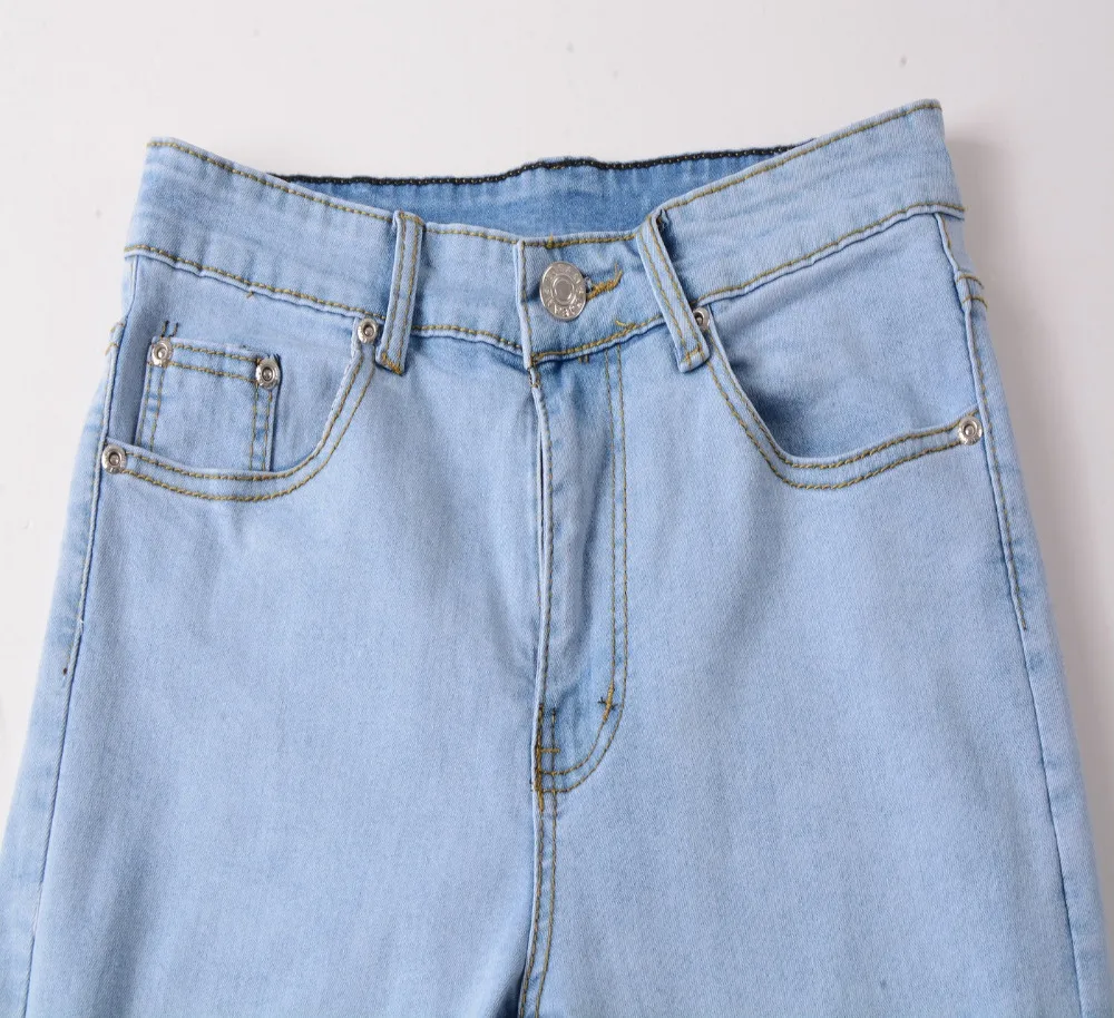Модные мужские джинсы в стиле Хай-стрит потертые с вырезами на коленях дырки
