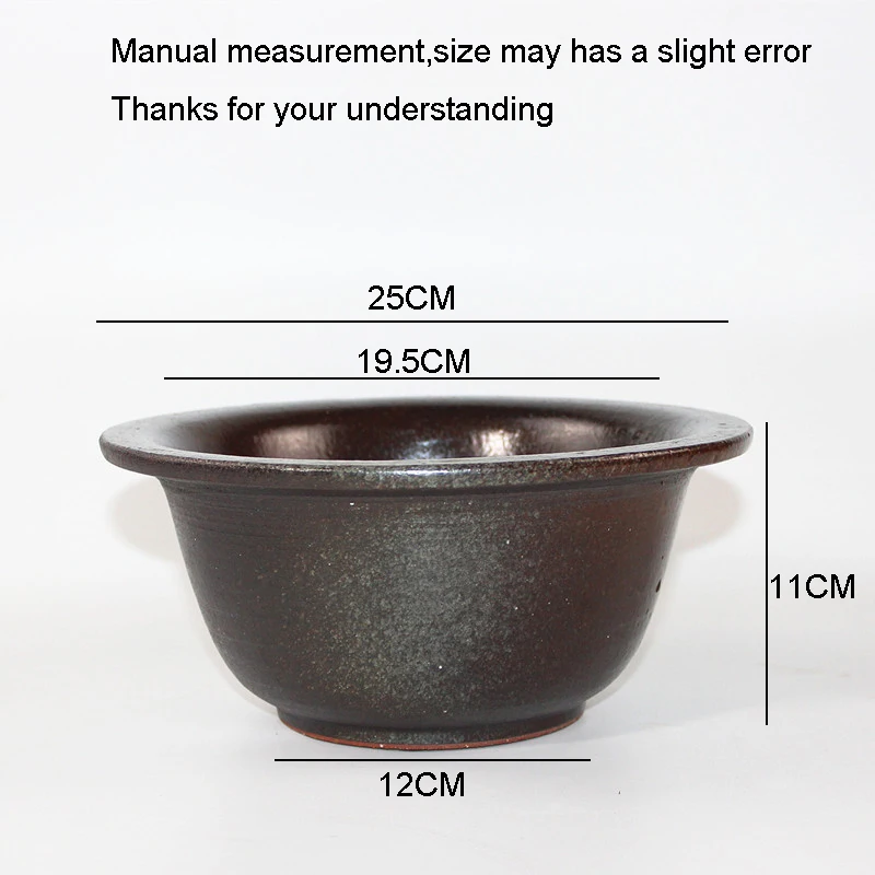Vintage Ceramic Coarse Pottery Flower Pot Vase Hydroponics Plant Flowerpot Thicken Water Basin Kitchen Storage Bowls Home Decor | Дом и сад