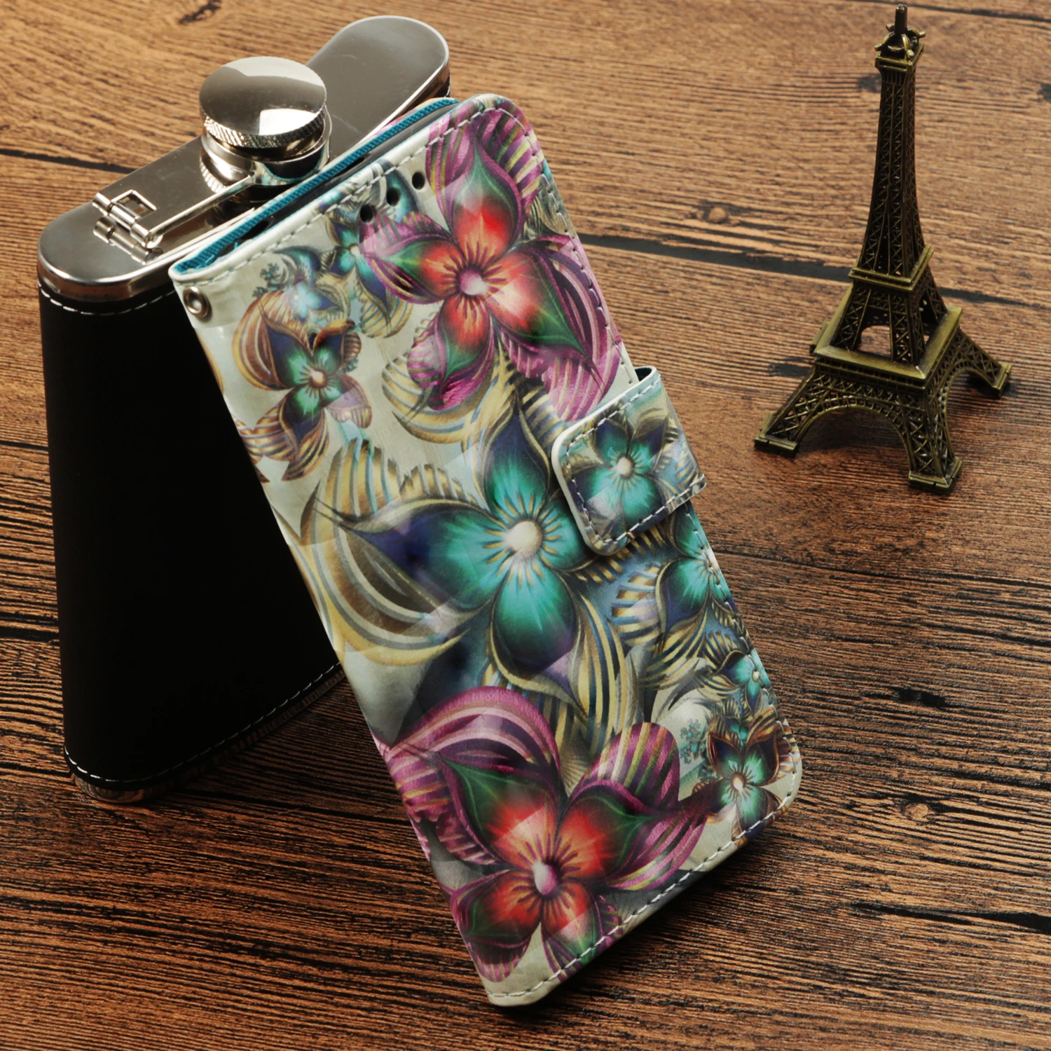 VRLucky 3D картина Единорог Сова Pattern walletflip чехол для телефона samsung S7 край S8 S9 плюс J3 J5 J7