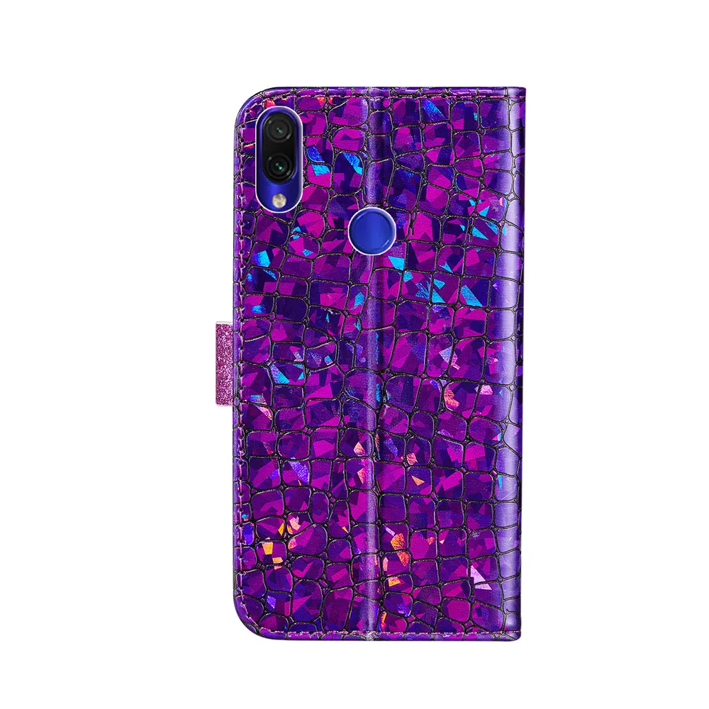 Чехол с блестками для Xiao mi Red mi Note 7 5A 6 Pro Кожаный чехол-книжка с магнитной застежкой под крокодиловую кожу для Red mi Note7 A2 Lite