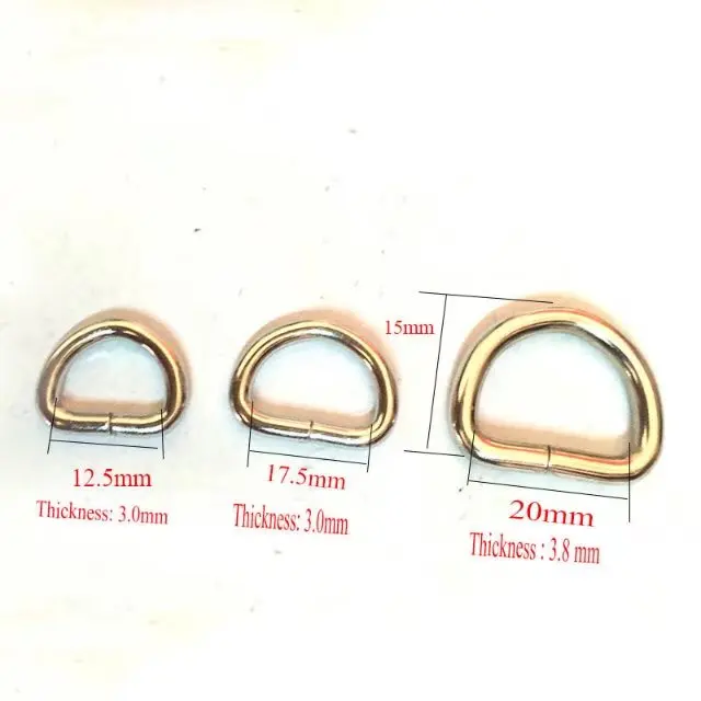 100 шт. D образные кольца 12 мм (1/2 дюйма) толщиной 3 0 мм|bag buckle|dee ringd ring bag |
