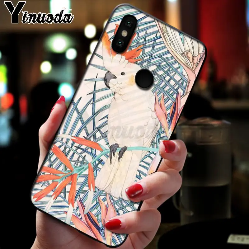 Чехол для телефона Yinuoda с тропическими растениями тукан попугай xiaomi redmi 7 5plus 6pro 6a 4x