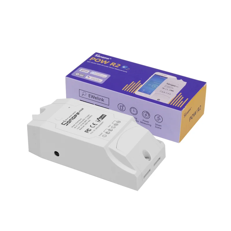 Sonoff Pow R2 WiFi беспроводной переключатель ВКЛ./ВЫКЛ. 15A умный дом с измерением