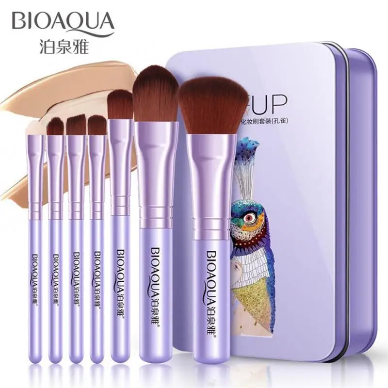 Набор кистей для макияжа BIOAQUA Professional 7 шт. набор пудры основы теней век
