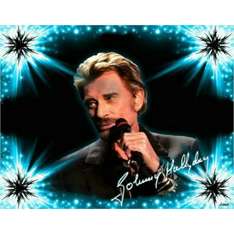 5d алмазная живопись johnny hallyday Орел полная квадратная Алмазная вышивка 3d круглая французская певица Алмазная мозаика Наклейка Декор - Цвет: SJ-A4