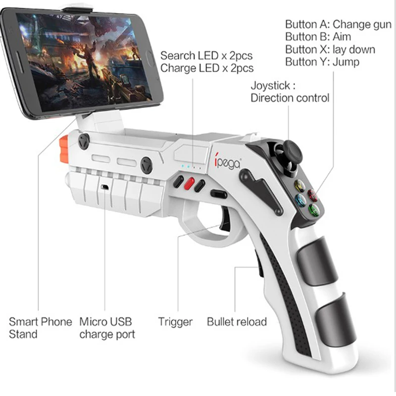 IPega PG-9082 PG 9082 Bluetooth геймпад съемки AR пистолет джойстик для Android iOS Телефон PC AR игровой контроллер съемки AR пистолет