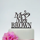 Индивидуальный персонализированный Топпер для свадебного торта Мистер и миссис с фигурой нот, романтический деревенский Свадебный декор для вечеринки, для невесты и жениха
