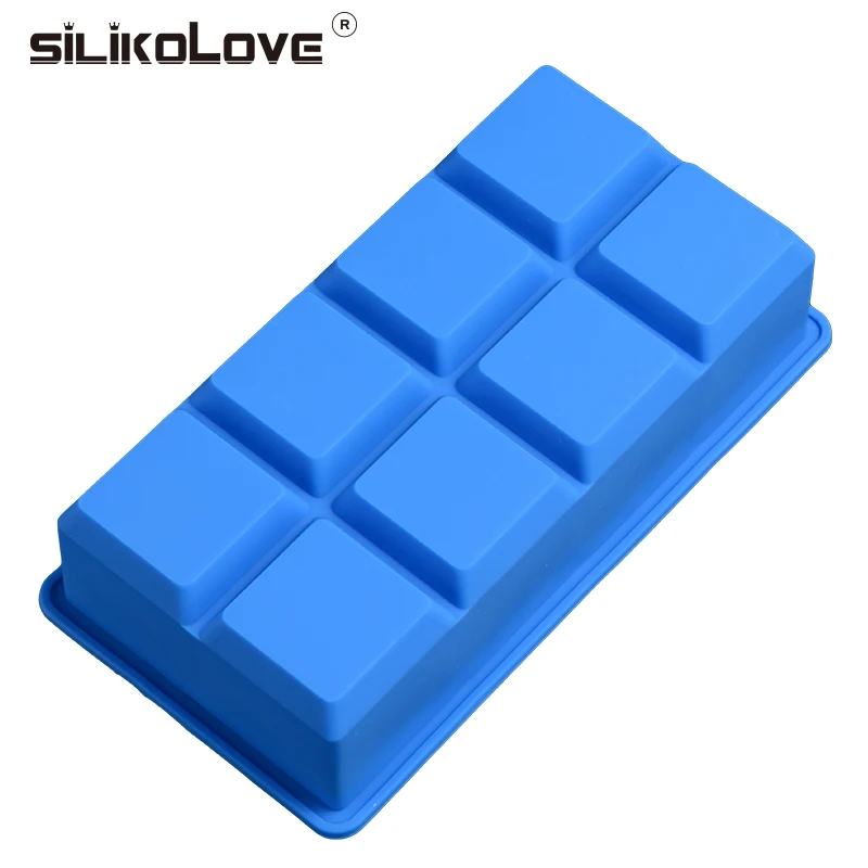 Силиконовая форма для льда SILIKOLOVE 8 ячеек квадратная фруктов кухни бара питьевые