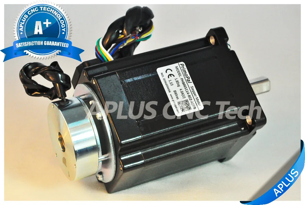 NEMA 34 Stepper Motor with Brake 114mm 1160oz-in 5.6A 8Leads | Обустройство дома