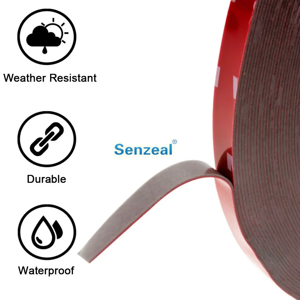 

30m x 8mm Double Sided Tape Acrylic Foam Adhesive Versatile Strong Permanent Glue High Strength Car Accessories Tape Car Sticker