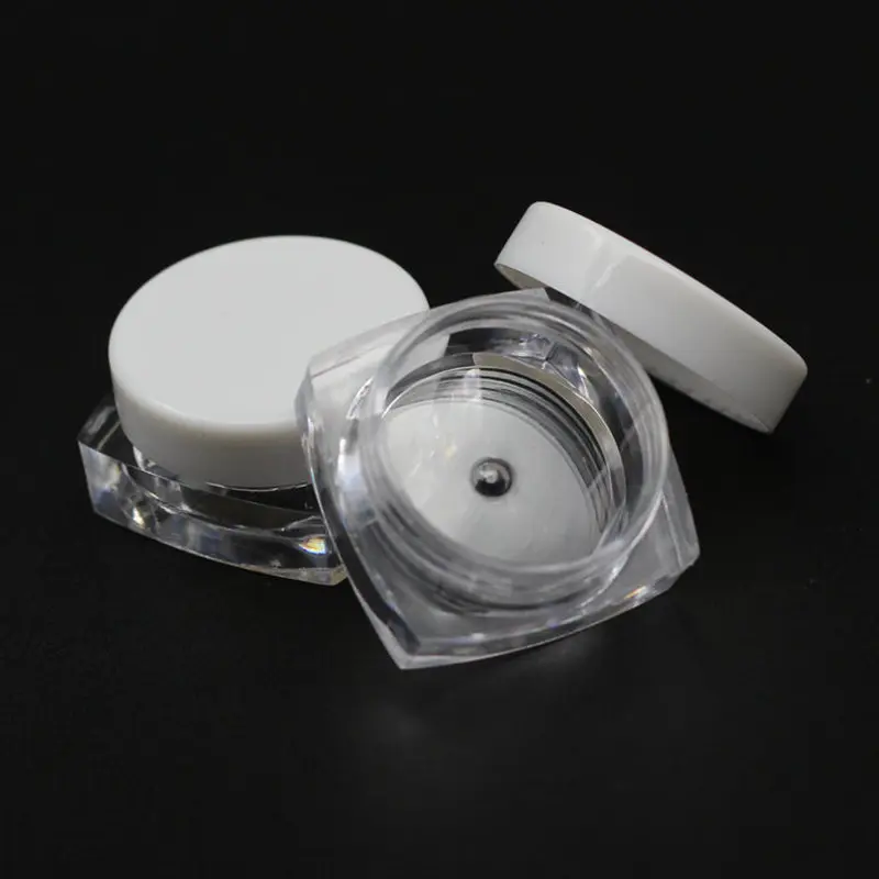 100 шт. прозрачные квадратные банки для косметики 3 г|cosmetic plastic jar|cosmetic mixcosmetics men |