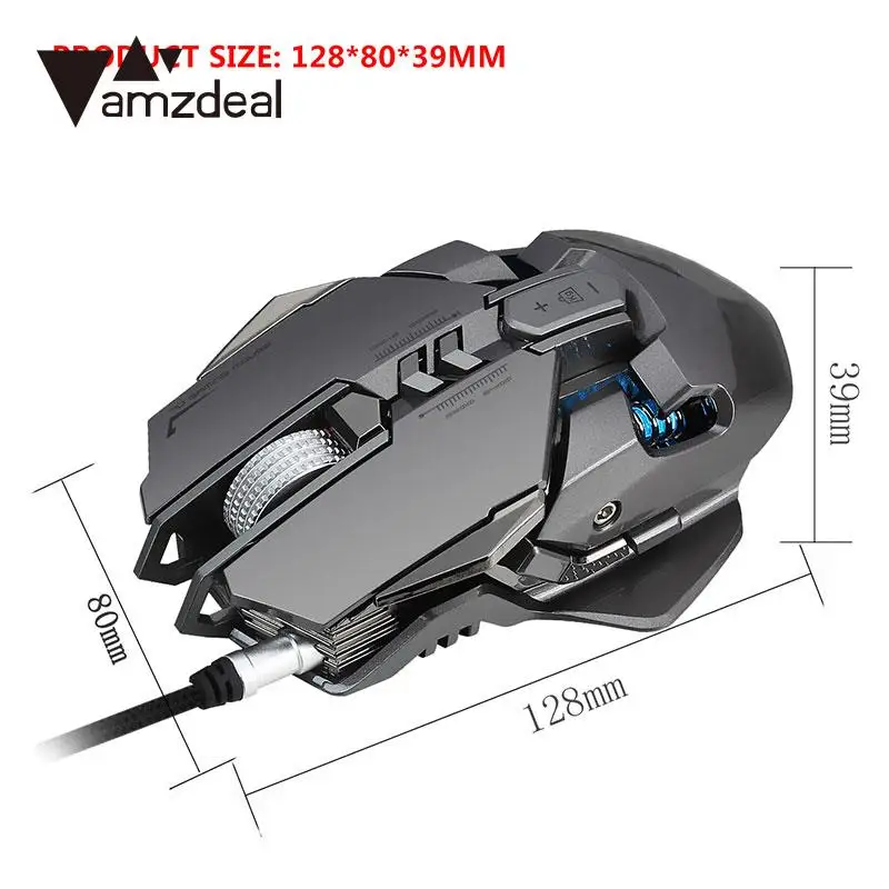 Оптическая мышь с 7 клавишами игровая проводная USB управление портативное