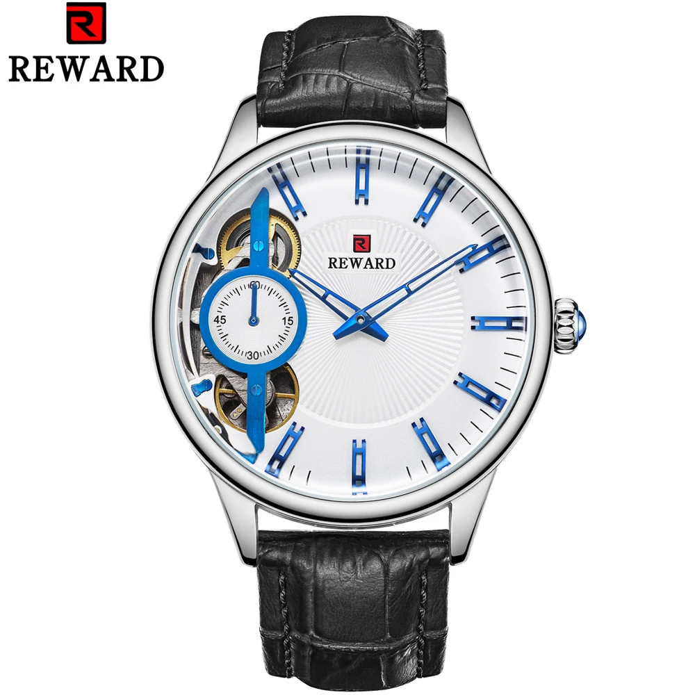 Лучший бренд мужские механические часы аналоговый дисплей Модный повседневный
