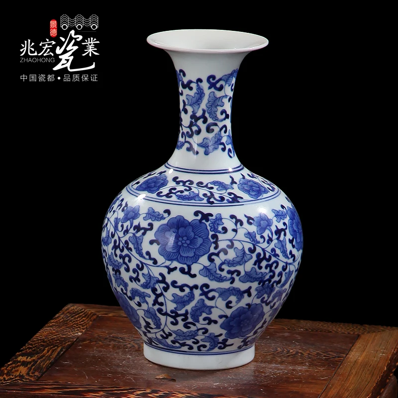 Siu Hong Jingdezhen керамика 30 см украшение для гостиной с синими и белыми фарфоровыми