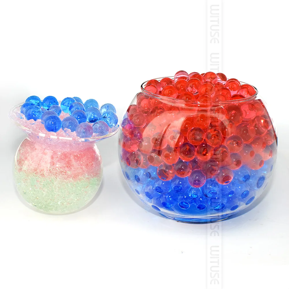 

3000pcs Per Bag Jelly Colored Crystal Soil Gel Wedding Decoration obriz Growing Water Balls Water Beads For Potted Flower